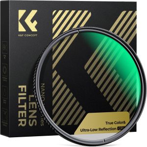 K&F Concept 62mm True Color Ultra-Low Reflectivity CPL Filter Polarizer Lens Filter Circular Polarizing for Camera Lenses with 28 Multi-Coated (Nano-X Series)